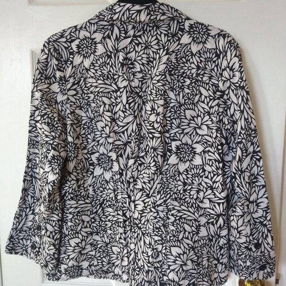 Kim Rogers Floral Button Down Women Top Size L - Picture 5 of 8